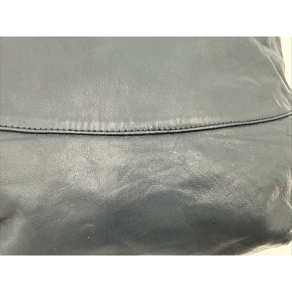 Vintage Italian Borelli Bags Shoulder bag Midnight Blue Leather Boho Purse - Picture 5 of 12